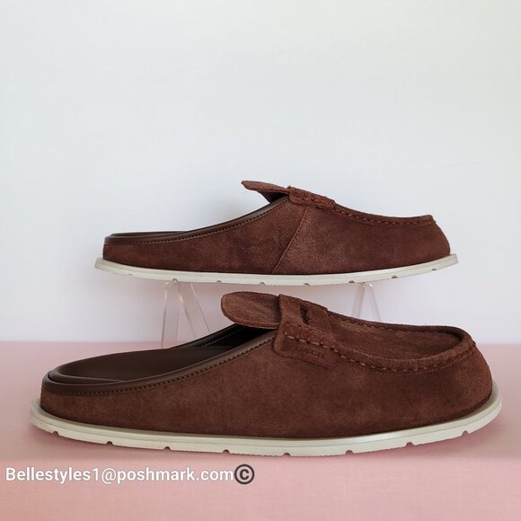 COACH Men’s Suede Loafer Mule- MEN’s US Size: 10D – Vintage Brown color⭐